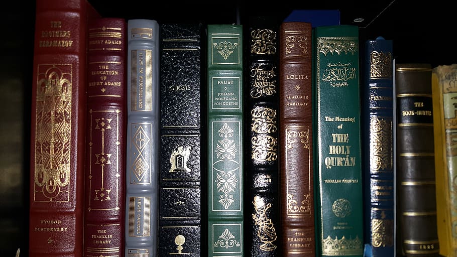 books, shelf, leather, expensive, education, learning, publication HD wallpaper