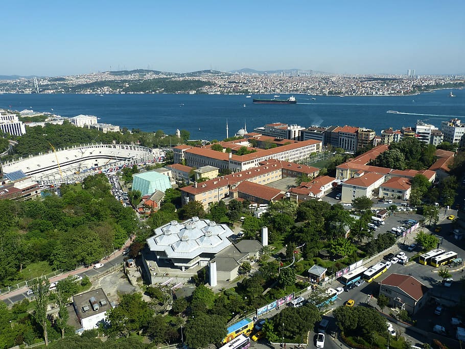 Istanbul, Turkey, Orient, Bosphorus, ship, tourists, architecture, HD wallpaper