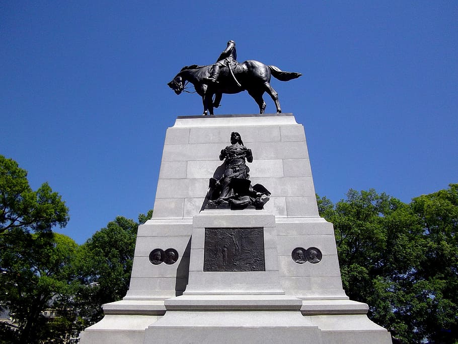 Monument, Statue, Architecture, Figures, horse, stone, sculpture HD wallpaper