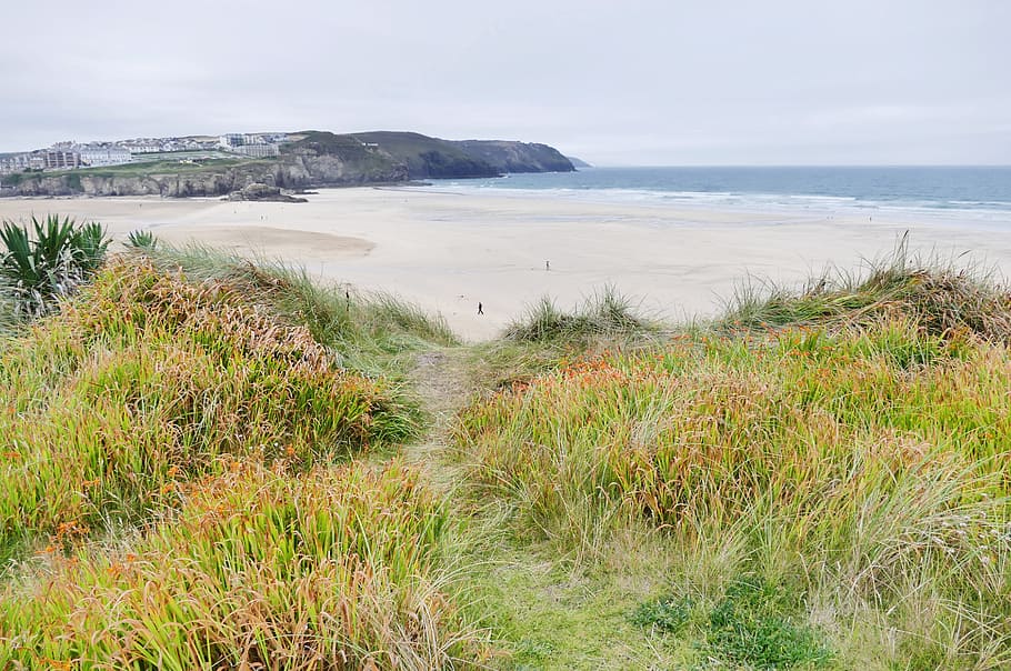 Penhale Sands, Perranporth, perranporth beach, cornwall, coast, HD wallpaper