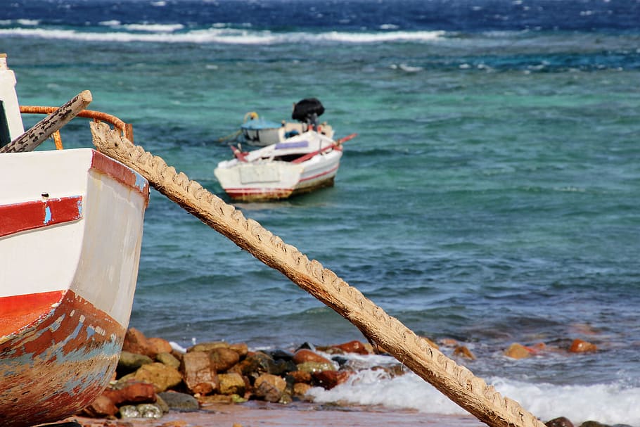 Sea, Boot, Ship, Pier, Wave, Background, boarding aid, nautical Vessel HD wallpaper
