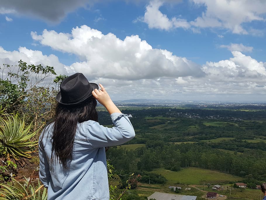 nuvens, céu, nature, blue sky, vista, green, real people, cloud - sky HD wallpaper