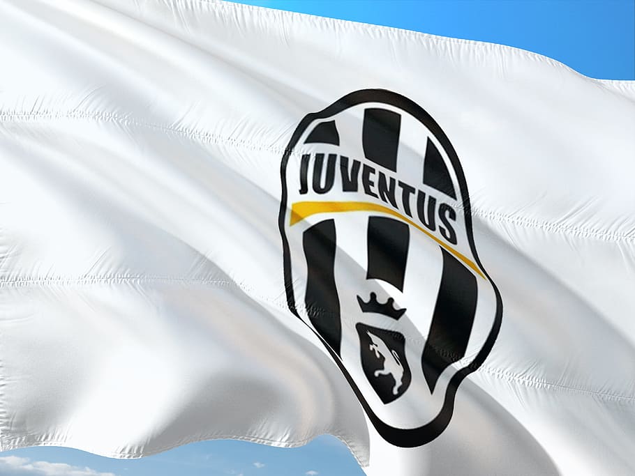 Juventus FC flag, football, soccer, europe, uefa, champions league, HD wallpaper