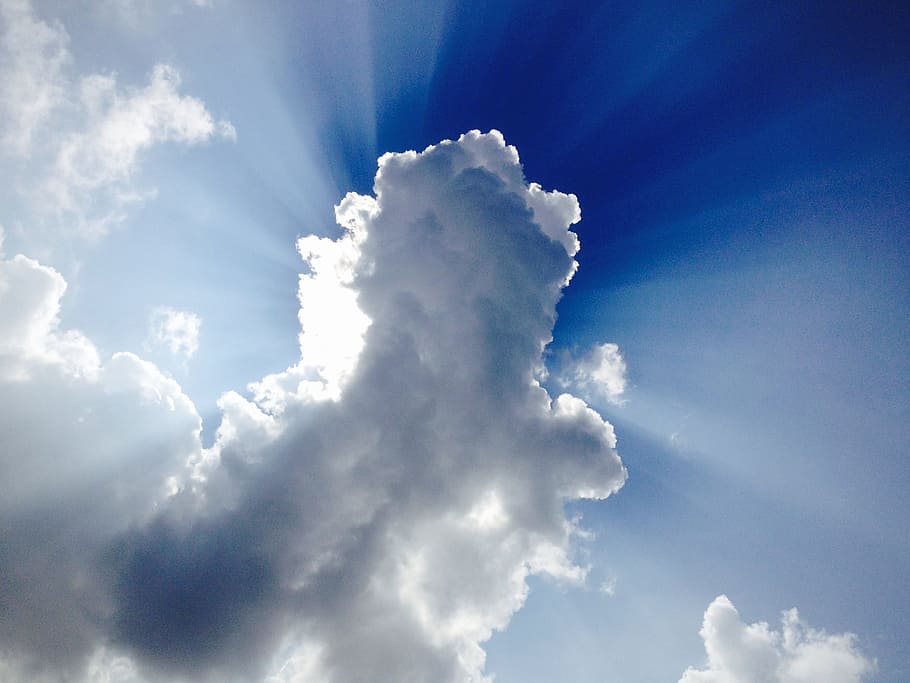 Cloud, Sky, Blue, Clouds, Form, Spotlight, clouds form, cloud - sky HD wallpaper