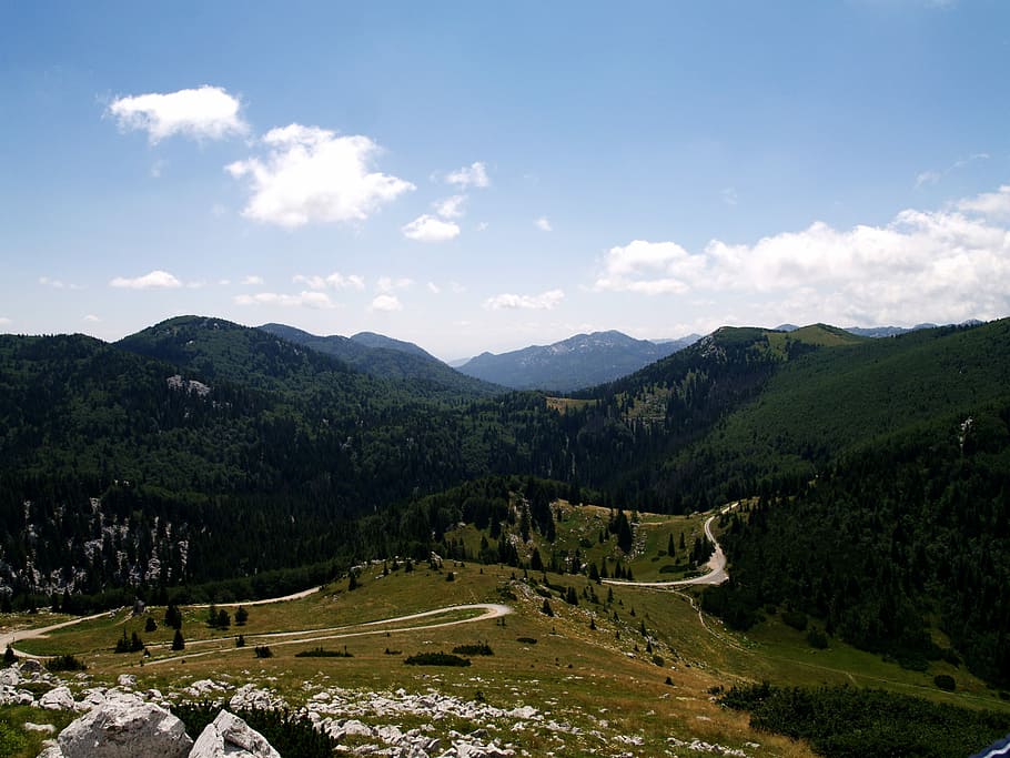 Mountain, Way, Path, Nature, Landscape, travel, outdoor, green HD wallpaper