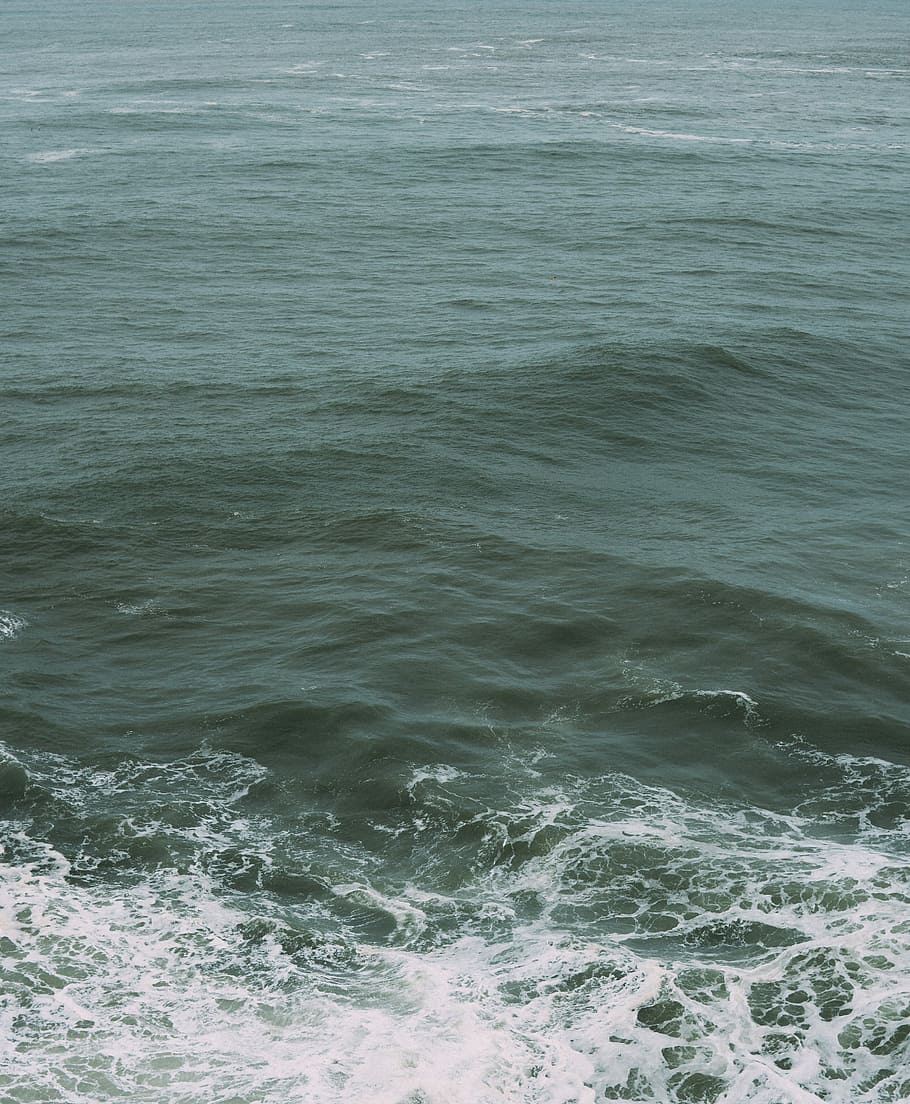 body of water during day time, body of water, sea, ocean, wave HD wallpaper