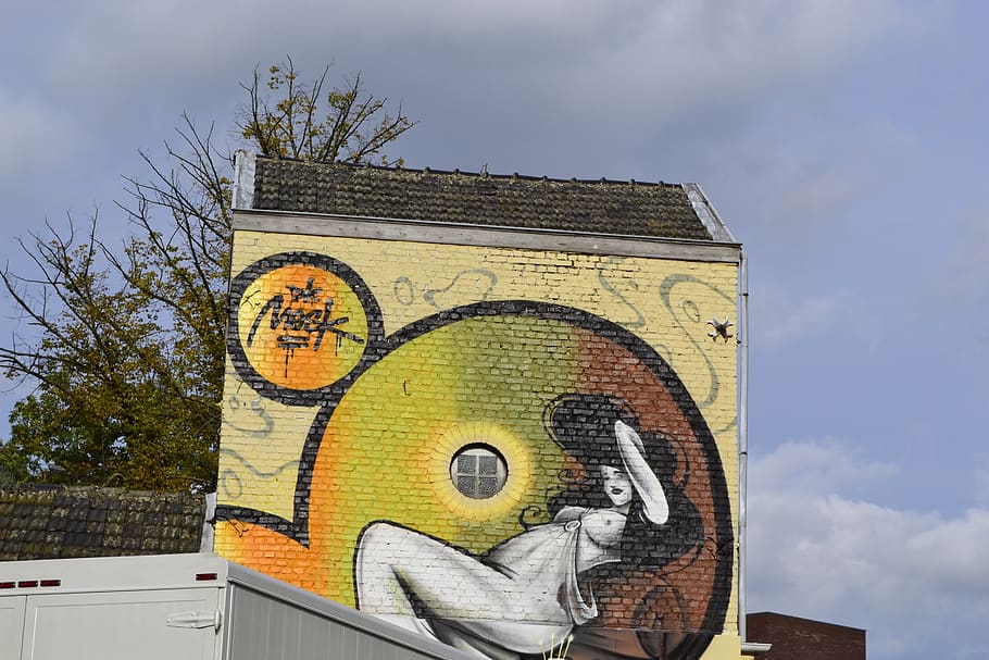 jazz, bilzen, graffiti, cloud - sky, architecture, nature, art and craft HD wallpaper