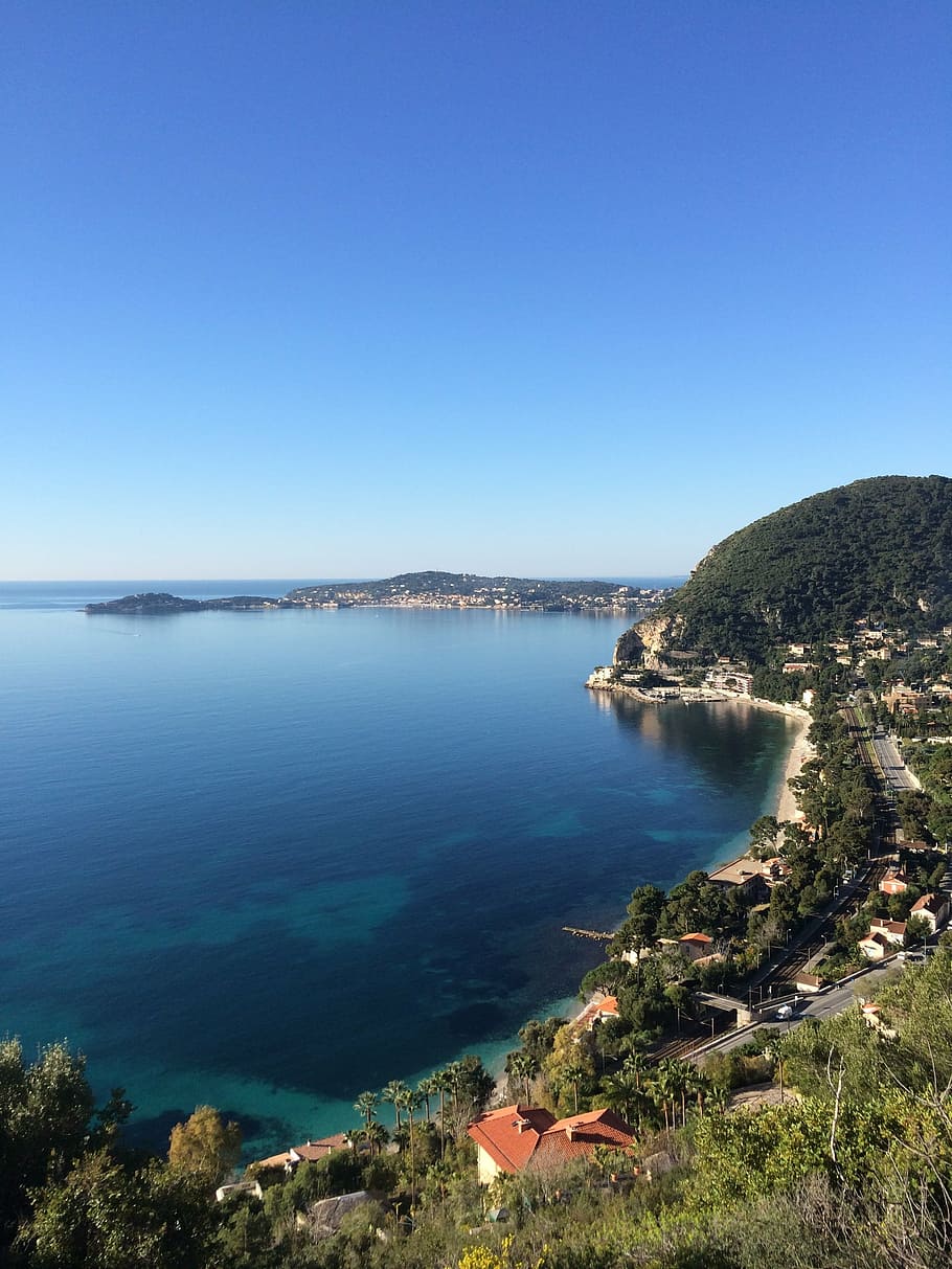 sea, coast, mountain, water, sky, beauty in nature, scenics - nature HD wallpaper