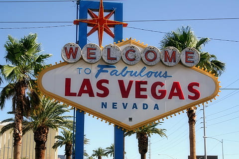 Las Vegas road sign photo during daytime, nevada, structures HD wallpaper