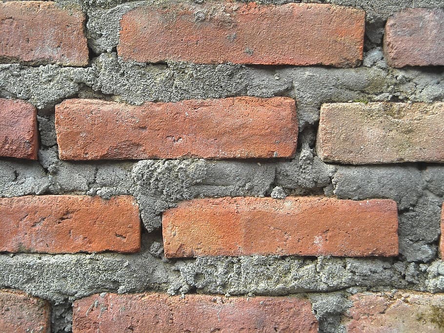 Wall, Brick, Cement, Sand, red, brick wall, wall - building feature HD wallpaper