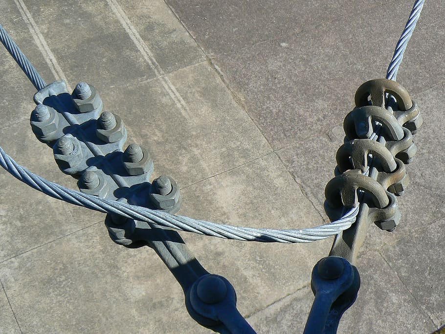 Staples, Nuts, Galvanized, Steel, Steel Cable, high angle view HD wallpaper