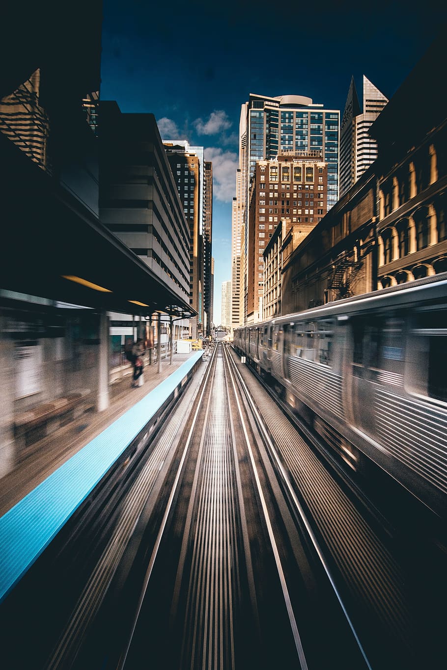 train, station, speed, railway, track, transportation, travel HD wallpaper