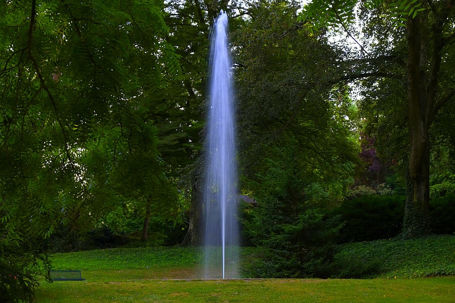 fountain, water, bubble, water feature, wet, spray, sparkling HD wallpaper