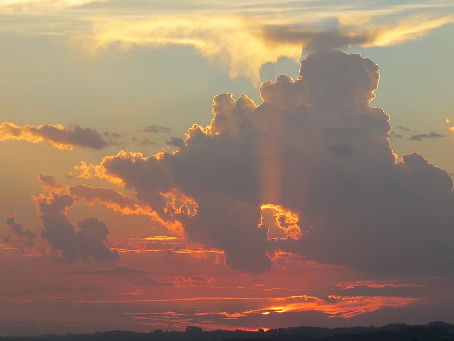 cloud, sky, sol, sunset, cloud - sky, beauty in nature, scenics - nature HD wallpaper