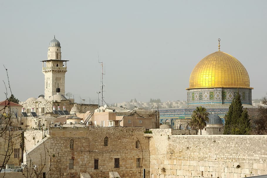 Dome of the Rock, Israel, wall, lamentations, mosque, saint, sacred, HD wallpaper