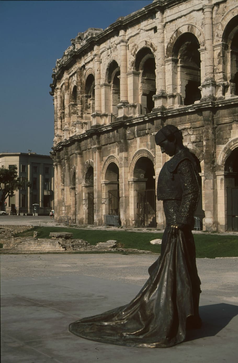nice, amphitheater, torero, statue, architecture, built structure HD wallpaper