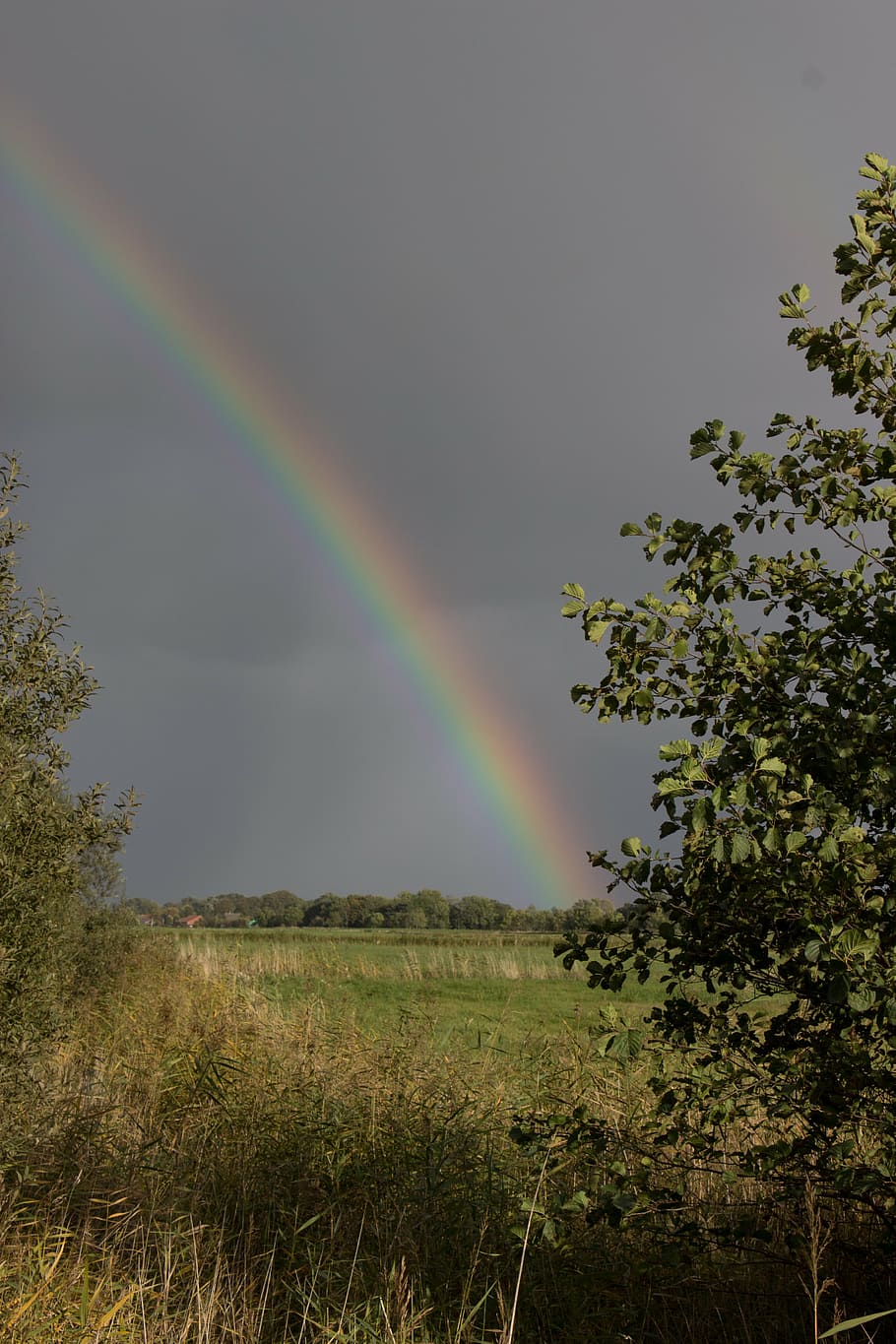 rainbow, weather, sky, clouds, natural phenomenon, color, storm HD wallpaper