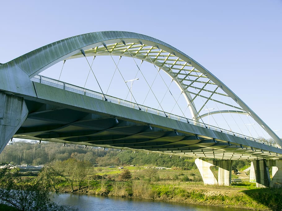 bridge, lugo, rio miño, bridge - Man Made Structure, river HD wallpaper