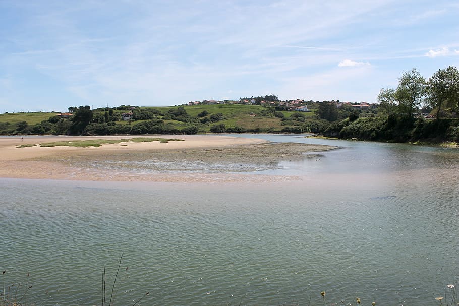 santander, ria, river, sea, landscape, lake, water, sky, scenics - nature HD wallpaper