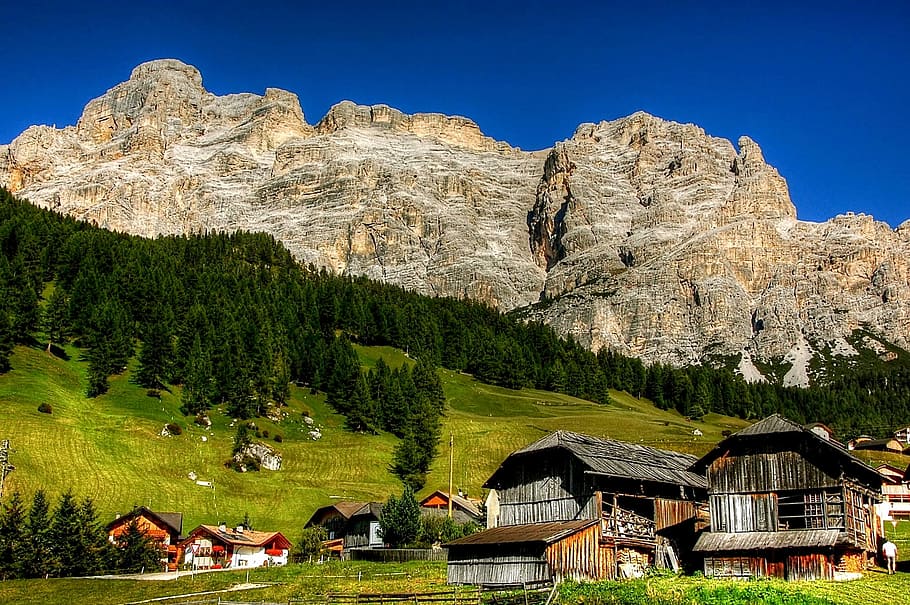dolomites, mountains, italy, south tyrol, alpine, view, nature