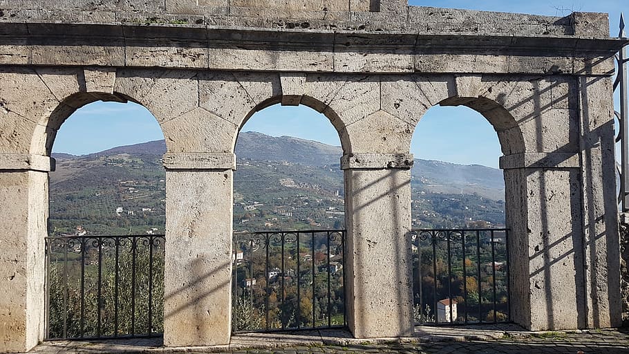 anagni, landscape, architecture, built structure, day, architectural column HD wallpaper