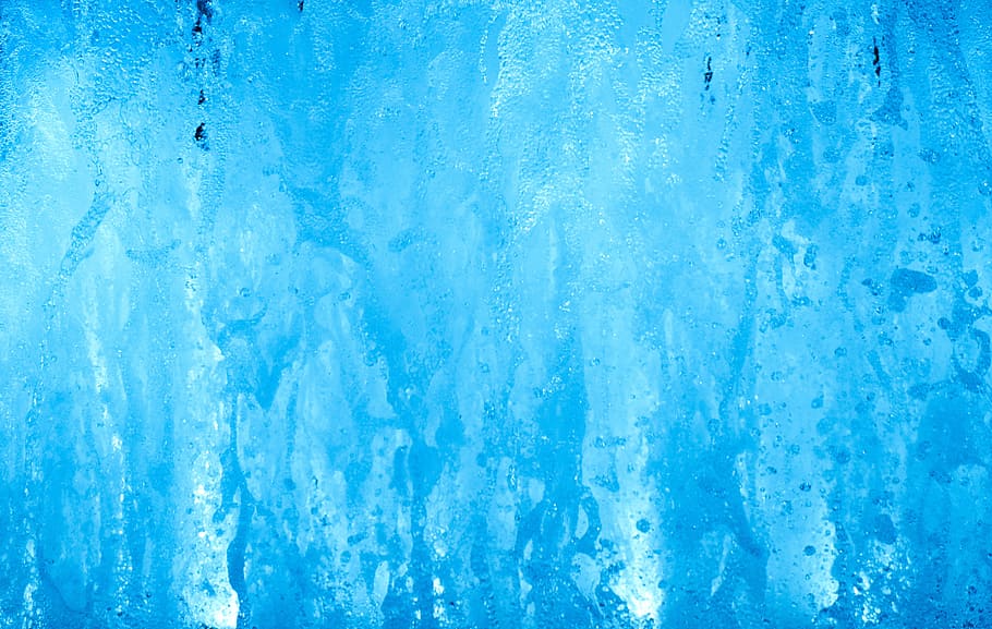 frozen water digital wallpaper, blue, wet, fountain, background, HD wallpaper