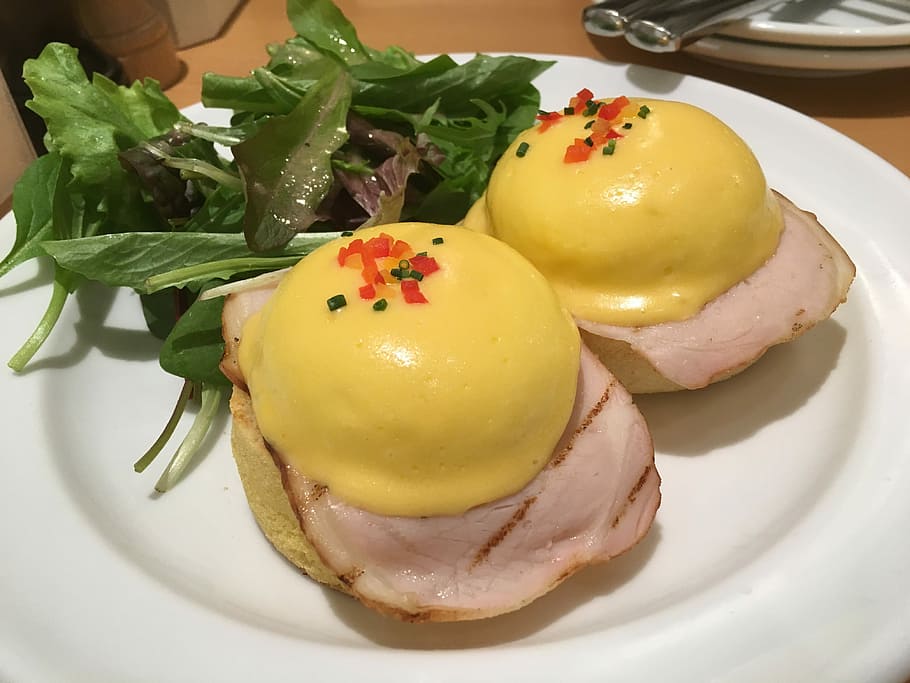 Eggs Benedict, Breakfast, Osaka, sarah beth, food and drink, HD wallpaper