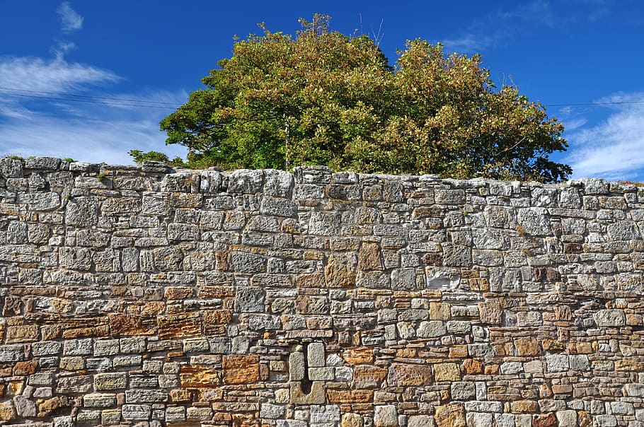 St Andrews, Lake Dusia, Stone Wall, monument, old, historical, HD wallpaper
