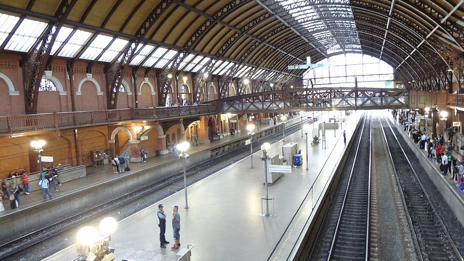 station, train, brás, architecture, group of people, illuminated HD wallpaper