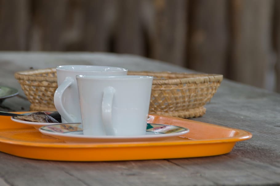 teacup, mug, coffee, relaxation, cup of coffee, table, cafe HD wallpaper