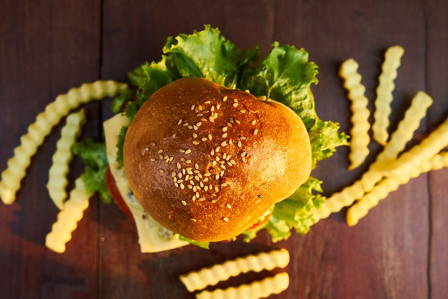 Burger, Bread, Meat, Nutrition, Tomato, steak, food, food photo HD wallpaper