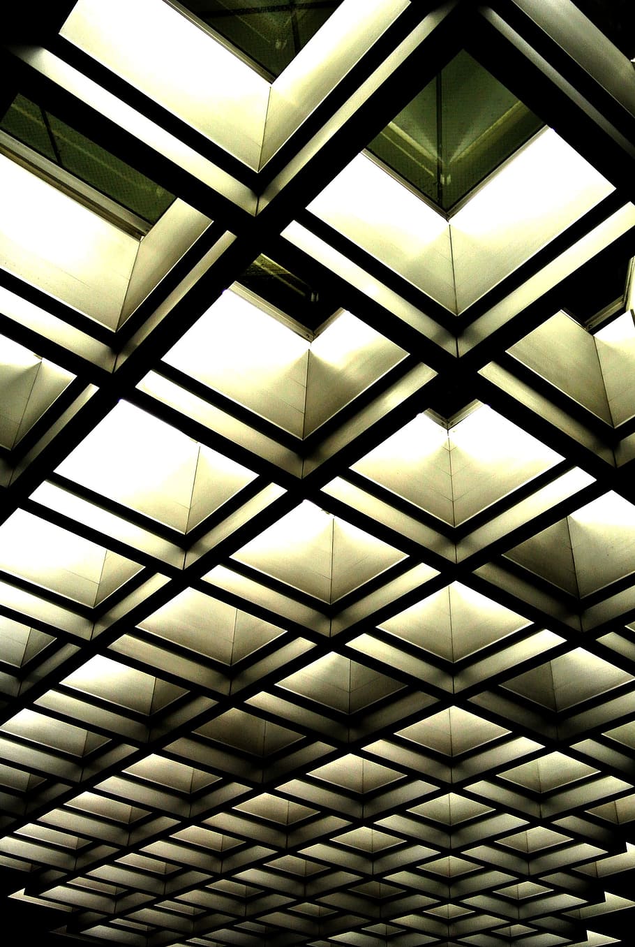 architecture, ceiling, abstract, interior, design, light, illuminated HD wallpaper