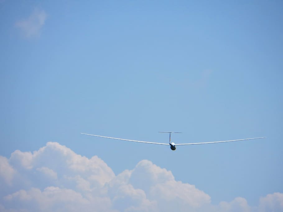glider, fly, aircraft, cloud, sky, dom, wings, flight, flying HD wallpaper