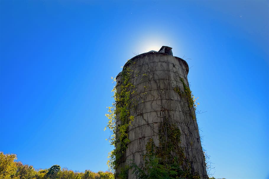 silo, old, rural, farm, abandoned, broken, architecture, wood HD wallpaper