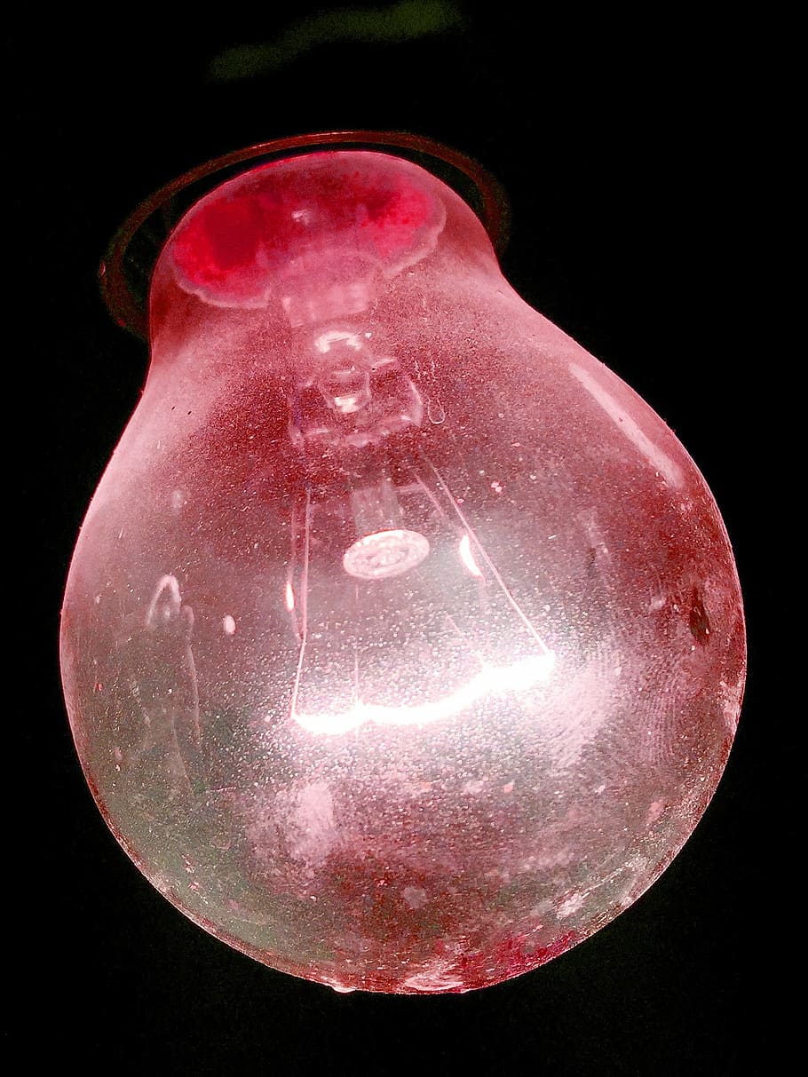 light bulb, pear, lamp, colorful, black background, science HD wallpaper
