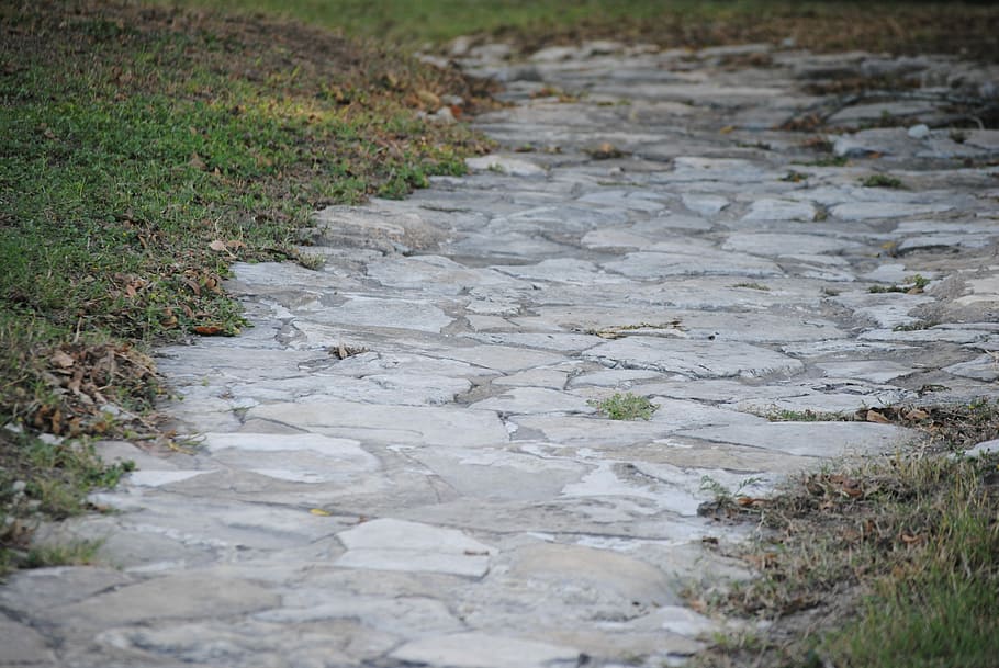 Path, Stone, Nature, Green, Garden, natural, rock, landscape HD wallpaper