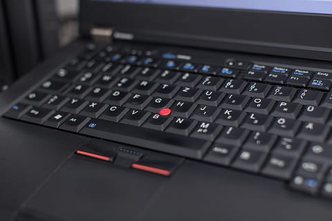 black laptop computer, black laptop keyboard, keys, button, notebook HD wallpaper