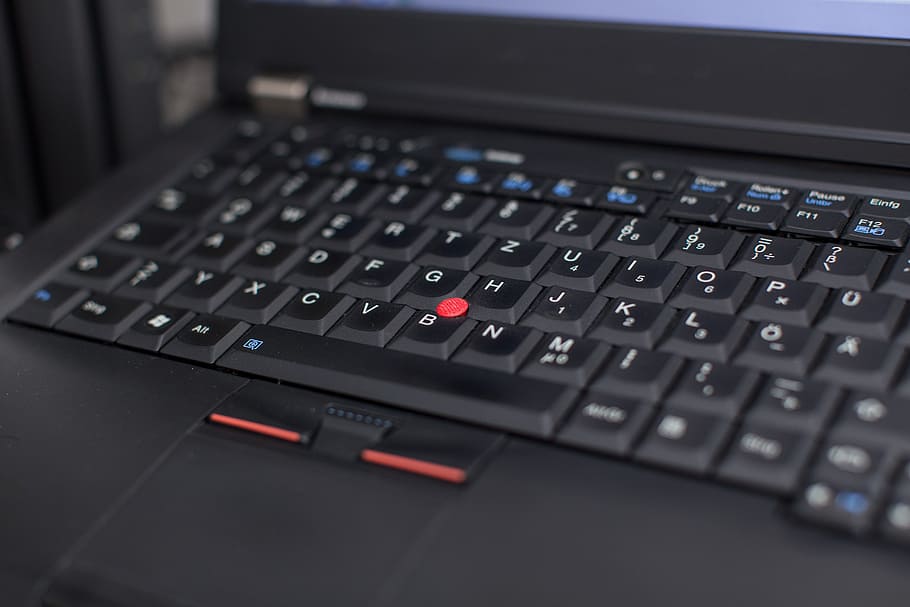 black laptop computer, black laptop keyboard, keys, button, notebook HD wallpaper