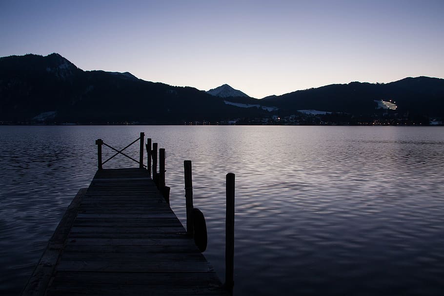web, lake, mountains, panorama, bank, sky, water, blue, rest HD wallpaper