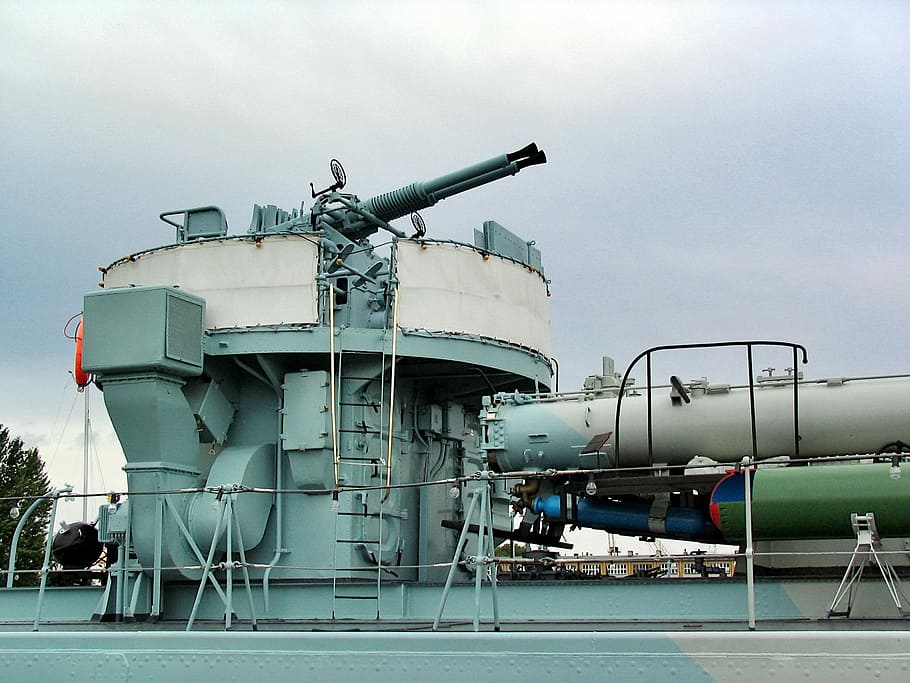 Destroyer, Destroyer Lightning, antiaircraft gun, the ship, ship anti-aircraft cannon, HD wallpaper