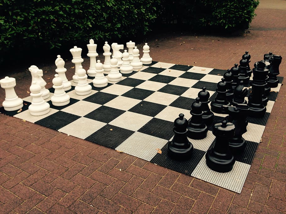 chess, play, park, strategy, sport, black Color, chess Board HD wallpaper