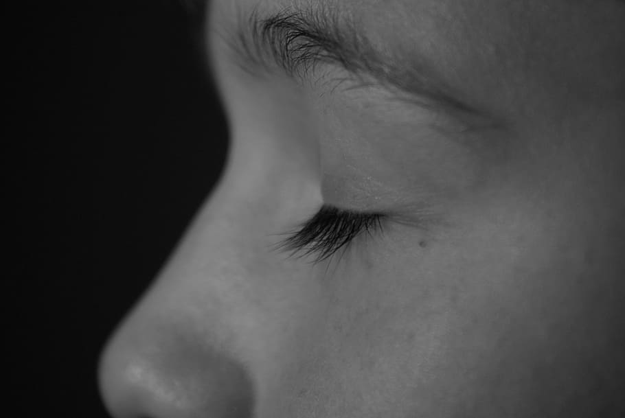human, concentration, face, young, human body part, close-up HD wallpaper