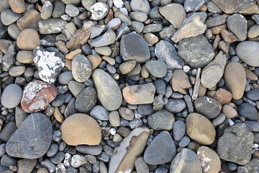 pebbles, zen, smooth, beach, rock, stone, texture, ocean, nature, HD wallpaper