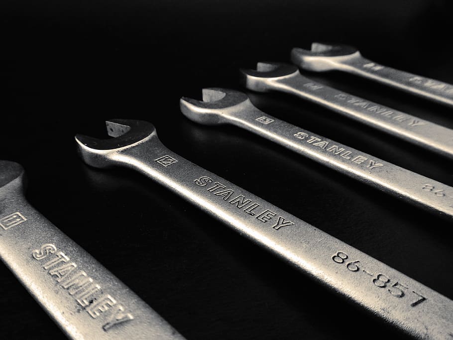 keys, tools, workshop, hardware, mechanical, metal, indoors HD wallpaper