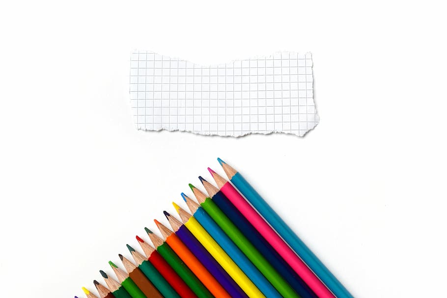 assorted-color coloring pencils, back to school, rainbow, art, HD wallpaper