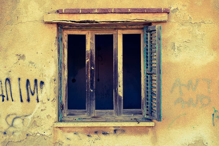 Window, Damaged, Broken, House, Old, abandoned, wall, decay HD wallpaper