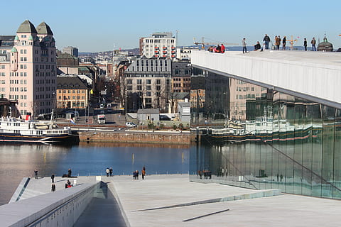 oslo, opera, white, building, opera house, architecture, norway HD wallpaper