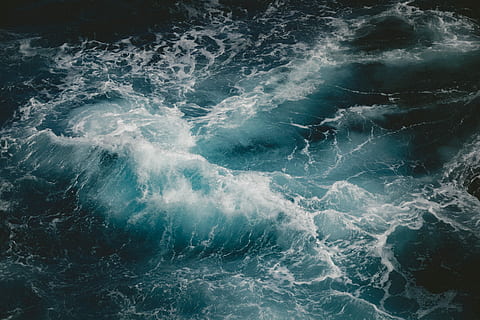 raging water, close-up photo of sea waves, ocean, surf, splash HD wallpaper