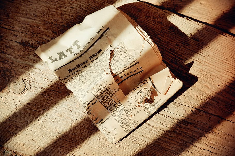 newspaper, daily newspaper, abendblatt, font, old script, wood floor, HD wallpaper