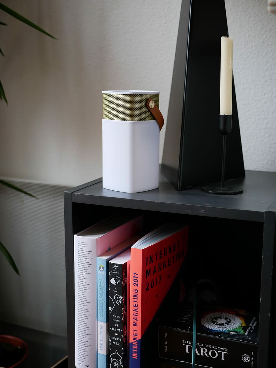 beverage bucket on table, white and green plastic container on black wooden shelf HD wallpaper